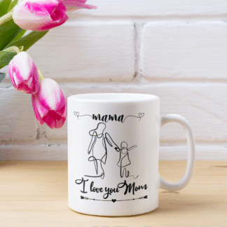 I Love You Mom Ceramic Mug, Perfect Gift for Mother's Day